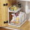 Adjustable Height 2-Tier Pull Out Cabinet Organizer with Sliding Drawer,Under Sink Storage for Kitchen Bathroom Cabinet,White